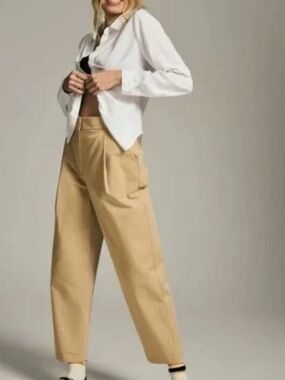 Anthropologie Exquise Barrel Chino Pants